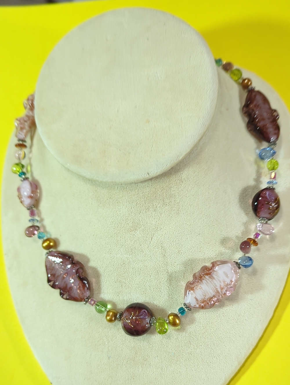 Premier Designs Art Glass Beaded Necklace New Never Been Worn